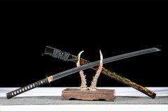 金鳞御刀 katana product detail image 5 showing blade, saya, and fittings