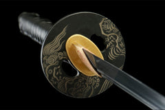 墨华斩 katana product detail image 5 showing blade, saya, and fittings