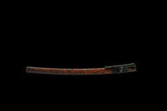 沉夜斩 katana product detail image 5 showing blade, saya, and fittings