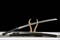 夜烬·星陨 katana product detail image 5 showing blade, saya, and fittings