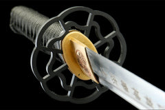 幽影刀 wakizashi product detail image 5 showing blade, saya, and fittings