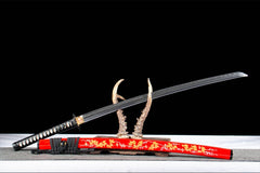 断罪之刃 katana product detail image 5 showing blade, saya, and fittings