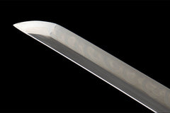 焰金黑柄 katana product detail image 5 showing blade, saya, and fittings
