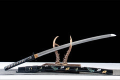 银杏残照 katana product detail image 5 showing blade, saya, and fittings
