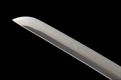 黑金蓝绫 katana product detail image 5 showing blade, saya, and fittings