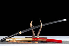 刹那芳华 katana product detail image 5 showing blade, saya, and fittings