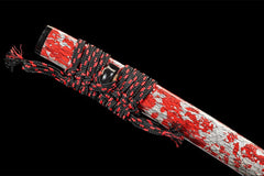 朱焰·断云 katana product detail image 5 showing blade, saya, and fittings