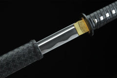 黑山老妖 chokuto product detail image 5 showing blade, saya, and fittings