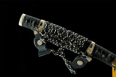 黑魔太刀 tachi product detail image 5 showing blade, saya, and fittings