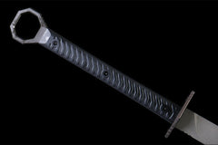 无声者-阔刃版 katana product detail image 5 showing blade, saya, and fittings