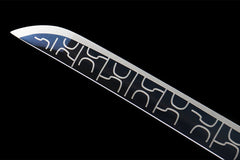 朱华寒锋 katana product detail image 5 showing blade, saya, and fittings