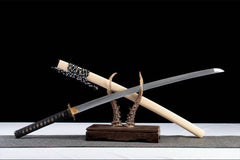归鞘之誓 katana product detail image 5 showing blade, saya, and fittings