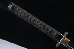 Crimson Line 5160 spring steel katana in crimson red / black product photo 6