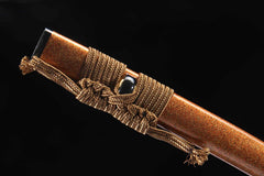 Amber Grain 5160 spring steel katana in amber brown / brown product photo 6