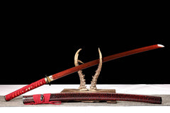 Red T10 Damascus Katana product photo 6
