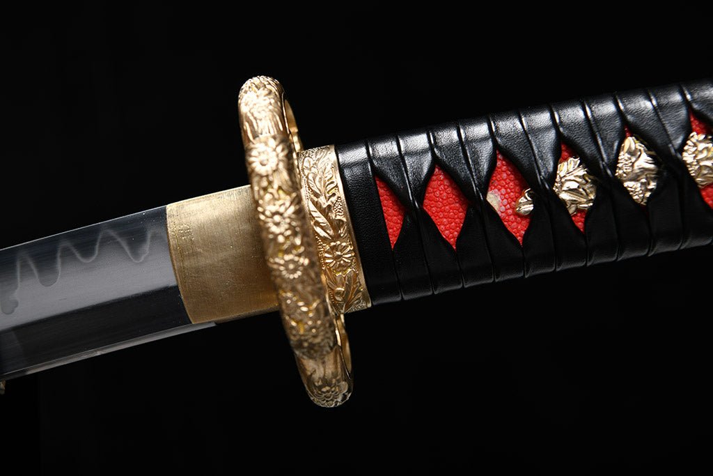 28 Inch T10 Steel Samurai Katana - Chrysanthemum Royal (きくもんしんし) by NIMOFAN Katana丨Japanese sword, perfect for martial arts and collectors.