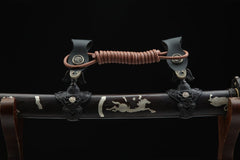 全铜太刀 tachi product detail image 6 showing blade, saya, and fittings