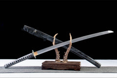 逆鳞·天翔 katana product detail image 6 showing blade, saya, and fittings