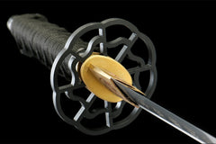 黑煞锋 wakizashi product detail image 6 showing blade, saya, and fittings