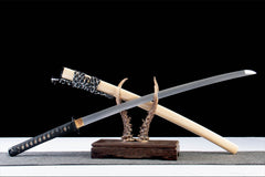 阴阳逆刃 katana product detail image 6 showing blade, saya, and fittings
