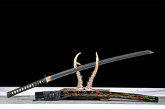 金鳞御刀 katana product detail image 6 showing blade, saya, and fittings