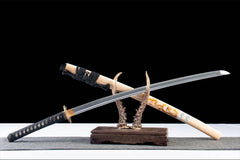 断罪无杀 katana product detail image 6 showing blade, saya, and fittings