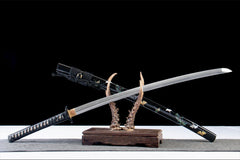 银杏残照 katana product detail image 6 showing blade, saya, and fittings