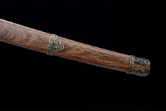 花梨木军刀 tachi product detail image 6 showing blade, saya, and fittings