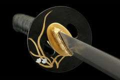 黑曜斩 katana product detail image 6 showing blade, saya, and fittings