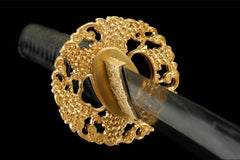 墨陨斩 katana product detail image 6 showing blade, saya, and fittings