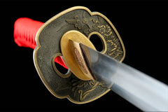 朱锐 katana product detail image 6 showing blade, saya, and fittings