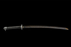 只狼不死斩开门 katana product detail image 6 showing blade, saya, and fittings