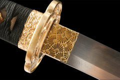 墨淬幽绿 tanto product detail image 6 showing blade, saya, and fittings