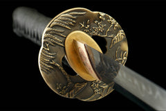 黑芒剑 katana product detail image 6 showing blade, saya, and fittings