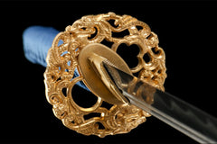 沧溟金缕 katana product detail image 6 showing blade, saya, and fittings