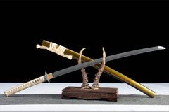 绯村之誓 katana product detail image 6 showing blade, saya, and fittings