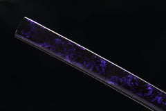 Amethyst Bloom 5160 spring steel katana in amethyst purple / multicolor cord product photo 7