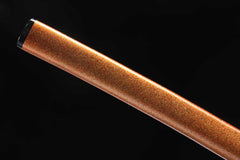 Amber Grain 5160 spring steel katana in amber brown / brown product photo 7