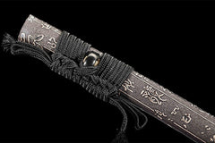 玄金·断影 katana product detail image 7 showing blade, saya, and fittings