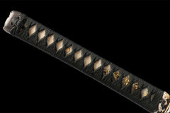 金纹赤刃 katana product detail image 7 showing blade, saya, and fittings