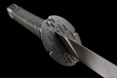 暗猎者-美式武士刀 katana product detail image 7 showing blade, saya, and fittings
