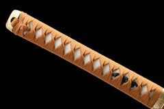 褐纹 katana product detail image 7 showing blade, saya, and fittings