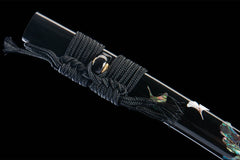 银杏残照 katana product detail image 7 showing blade, saya, and fittings