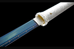 暴风雪 chokuto product detail image 7 showing blade, saya, and fittings