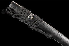 夜烬·星陨 katana product detail image 7 showing blade, saya, and fittings