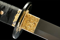 黑曜斩 katana product detail image 7 showing blade, saya, and fittings