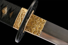 苍棕金芒 katana product detail image 7 showing blade, saya, and fittings