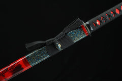 魔女 chokuto product detail image 7 showing blade, saya, and fittings