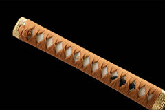 褐刃 katana product detail image 7 showing blade, saya, and fittings