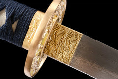 湛蓝金芒 katana product detail image 7 showing blade, saya, and fittings